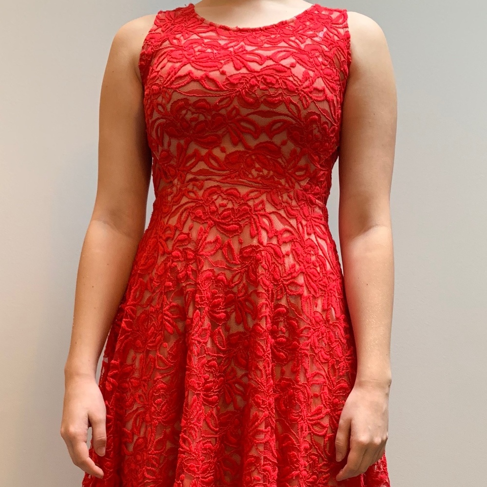 Short Red Lace Dress